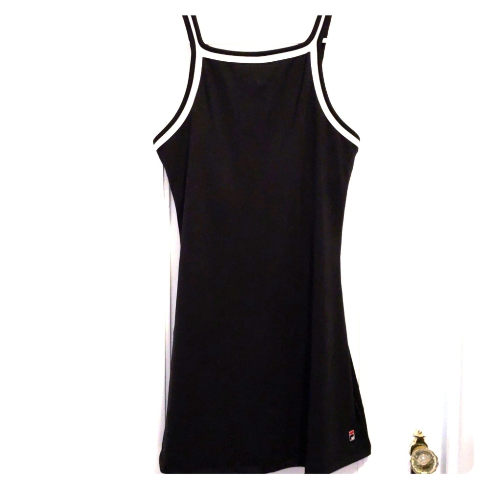 Black and White Fila tennis dress
